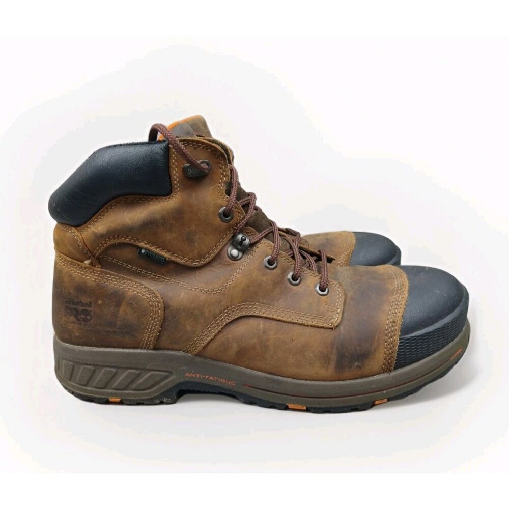 Timberland Pro Mens Helix HD 6” Comp Toe Waterproof Boot Brown Size 14W - Picture 1 of 15